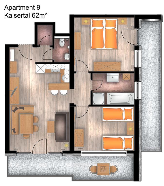 Pension Apartment Hoedner Ebbs Esterno foto